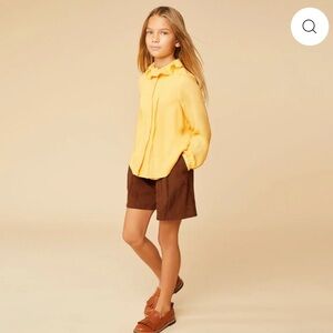 Chloe Brown Kids Shorts faux suede